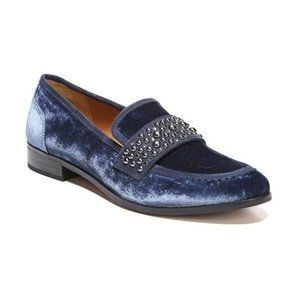 Franco Sarto "Johanna" blue velvet loafers